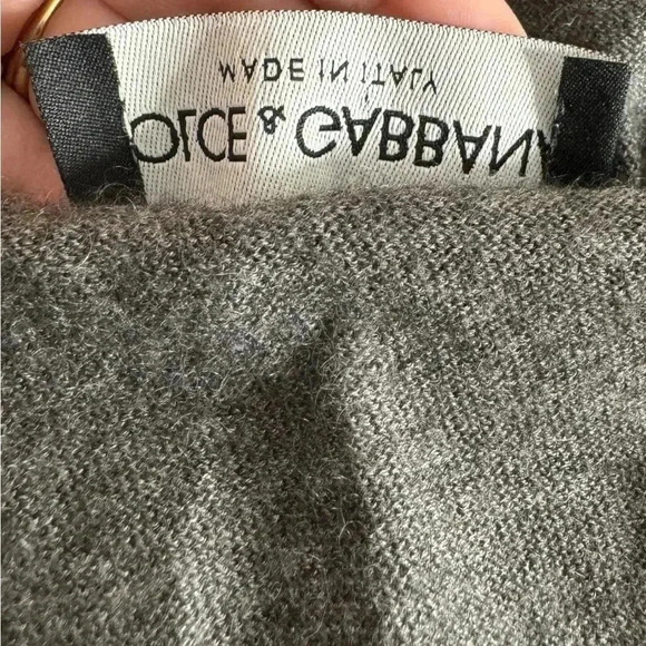 Dolce & Gabbana Alpaca Blend Knit Sweater Top Size 42 Gray Quiet Luxury Top - Picture 15 of 16